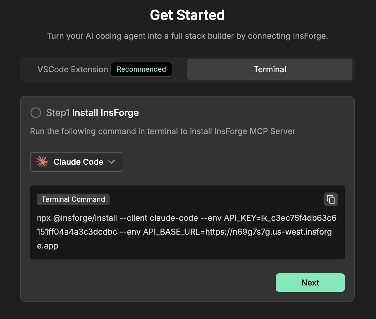 InsForge MCP Installation